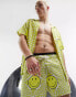 Фото #4 товара ASOS DESIGN Smiley collab swim shorts co-ord in short length