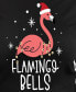 Plus Size Flamingo Bells Graphic Pullover T-shirt