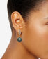 ფოტო #2 პროდუქტის Tahitian Pearl (9 mm) with Diamond (1/10 ct. t.w.) Drop Earrings in 14k Gold