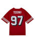 Men's Bryant Young Scarlet Distressed San Francisco 49ers Legacy Replica Jersey Красный, M - фото #3