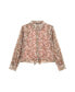 Big Girls Chiffon Fully Lined All Over Print Button Up Top