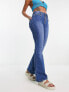 JDY flora high rise flare jeans in mid wash