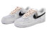 【定制球鞋】 Nike Air Force 1 Low 07 vibe风主题定制 做旧 结构鞋带 银饰羽毛 高街 情侣 低帮 板鞋 男女同款 灰白 / Кроссовки Nike Air Force CW2288-111