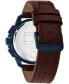 Фото #3 товара Часы Tommy Hilfiger Quartz Brown Leather Watch 44mm