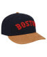 Фото #2 товара Men's Navy Boston Red Sox Team Suede Visor Low Profile 59FIFTY Fitted Hat