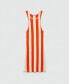 Фото #2 товара Women's Striped Ribbed Knit Dress