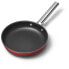 SMEG 24cm Frying pan Red CKFF2401RDM - Round - All-purpose pan - Black - Red - Stainless steel - PTFE - 250 °C - Aluminium - Stainless steel