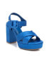 ფოტო #1 პროდუქტის Women's Heeled Platform Sandals By Electric Blue