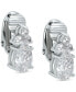 ფოტო #3 პროდუქტის Cubic Zirconia Pear-Shape Clip-On Stud Earrings, Created for Macy's