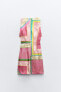 Фото #5 товара Платье из ткани с принтом в стиле пэчворк ZARA