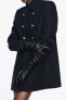 Двубортное пальто из смесовой шерсти с высоким воротником ZARA