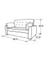 Фото #9 товара 66.5" W Polyester Augustus Full Convertible Sofa