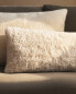 Faux shearling cushion cover