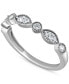 Фото #1 товара Diamond Beaded-Edge Band (1/4 ct. t.w.) in 14K White, Yellow or Rose Gold