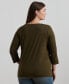 Plus Size 3/4-Sleeve Tunic