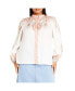 ფოტო #1 პროდუქტის Plus Size Chloe Placement Shirt