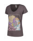Фото #2 товара Women's Charcoal Beauty and the Beast Graphic Scoop Neck T-shirt