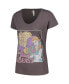 Women's Charcoal Beauty and the Beast Graphic Scoop Neck T-shirt