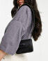 Фото #4 товара Claudia Canova mini flap top shoulder bag with contrast binding in black