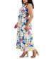 Фото #3 товара Plus Size Floral Square-Neck Maxi Dress