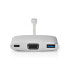 Nedis CCTB64760AL02 - 0.2 m - USB C - USB A - 5 Mbit/s - Aluminium