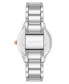 ფოტო #2 პროდუქტის Women's Quartz Silver-Tone Alloy with Flower Watch, 34mm