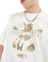 Фото #3 товара Aape By A Bathing Ape boxy fit short sleeve t-shirt with camo front print in off white