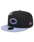 Фото #2 товара Men's Black/Purple Cincinnati Reds Grape Big League Chew Flavor Pack 9FIFTY Snapback Hat