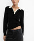 Women's Knitted Polo Neck Sweater