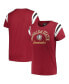 ფოტო #1 პროდუქტის Women's Garnet Florida State Seminoles Plus Size Striped Tailgate Crew Neck T-shirt