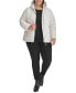 ფოტო #6 პროდუქტის Plus Size Hooded Packable Puffer Coat, Created for Macy's