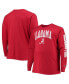 Фото #2 товара Men's Crimson Alabama Crimson Tide Big and Tall 2-Hit Long Sleeve T-shirt