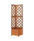 Фото #1 товара Corner Trellis Planter 15.7"x15.7"x59" Solid Fir Wood