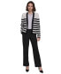 Karl Lagerfeld Women's Striped Open-Front Cardigan Sweater Белый, XL - фото #5