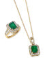 ფოტო #4 პროდუქტის EFFY® Emerald (2-1/5 ct. t.w.) & Diamond (1/4 ct. t.w.) 18" Pendant Necklace in 14k White Gold (Also Available in 14k Yellow Gold)