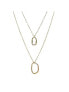 ფოტო #1 პროდუქტის Layered Necklace with Geometric Shaped Pendant for Women