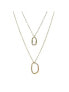 Layered Necklace with Geometric Shaped Pendant for Women