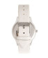 ფოტო #3 პროდუქტის Unisex Splat White Leatherette Strap Watch 38mm