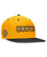 Фото #1 товара Men's Gold, Black Boston Bruins Authentic Pro Snapback Hat