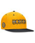 Men's Gold, Black Boston Bruins Authentic Pro Snapback Hat