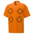 Puma Pronounce X Graphic V Neck Short Sleeve T-Shirt Mens Orange Casual Tops 532