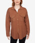 Фото #1 товара Petite Solid Shacket Shirt Jacket