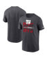 ფოტო #1 პროდუქტის Men's Anthracite New York Giants 2022 NFL Playoffs Iconic T-shirt