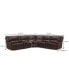 Фото #14 товара Binardo 136" 6 Pc. Zero Gravity Leather Sectional with 3 Power Recliners and 1 Console, Created for Macy's