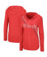 ფოტო #1 პროდუქტის Women's Red Wisconsin Badgers Bernadette Hoodie Long Sleeve T-shirt