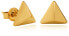 Gold-plated triangular earrings made of VAAXF063G steel