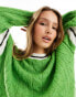 Фото #3 товара ASOS DESIGN knitted clean cable jumper in green