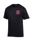 Men's Black NC State Wolfpack Stack 2-Hit T-shirt