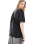 ONLY oversized embellished graphic t-shirt in washed black