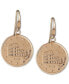 ფოტო #3 პროდუქტის Euro-Look Coin Drop Earrings in 14k Gold-Plated Sterling Silver